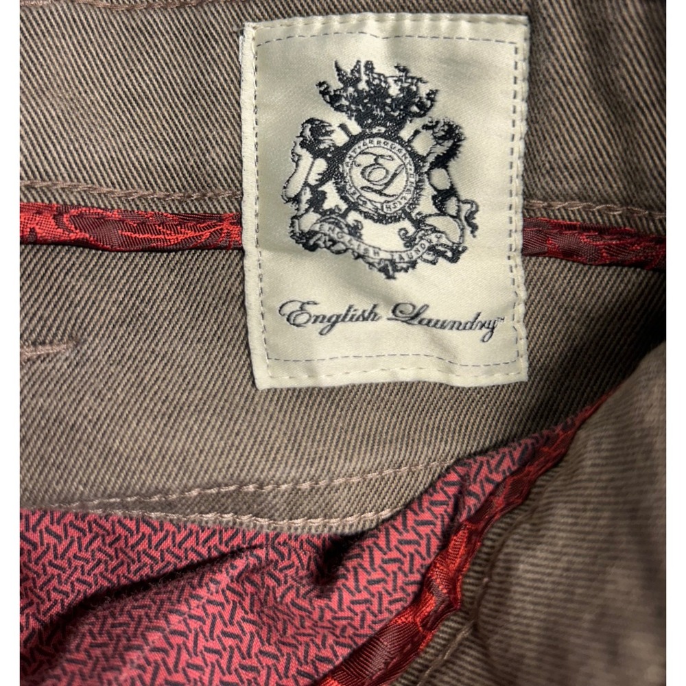 English Laundry Mens 5 Pocket Twill Pants Taupe Brown 40x32 - Picture 4 of 7